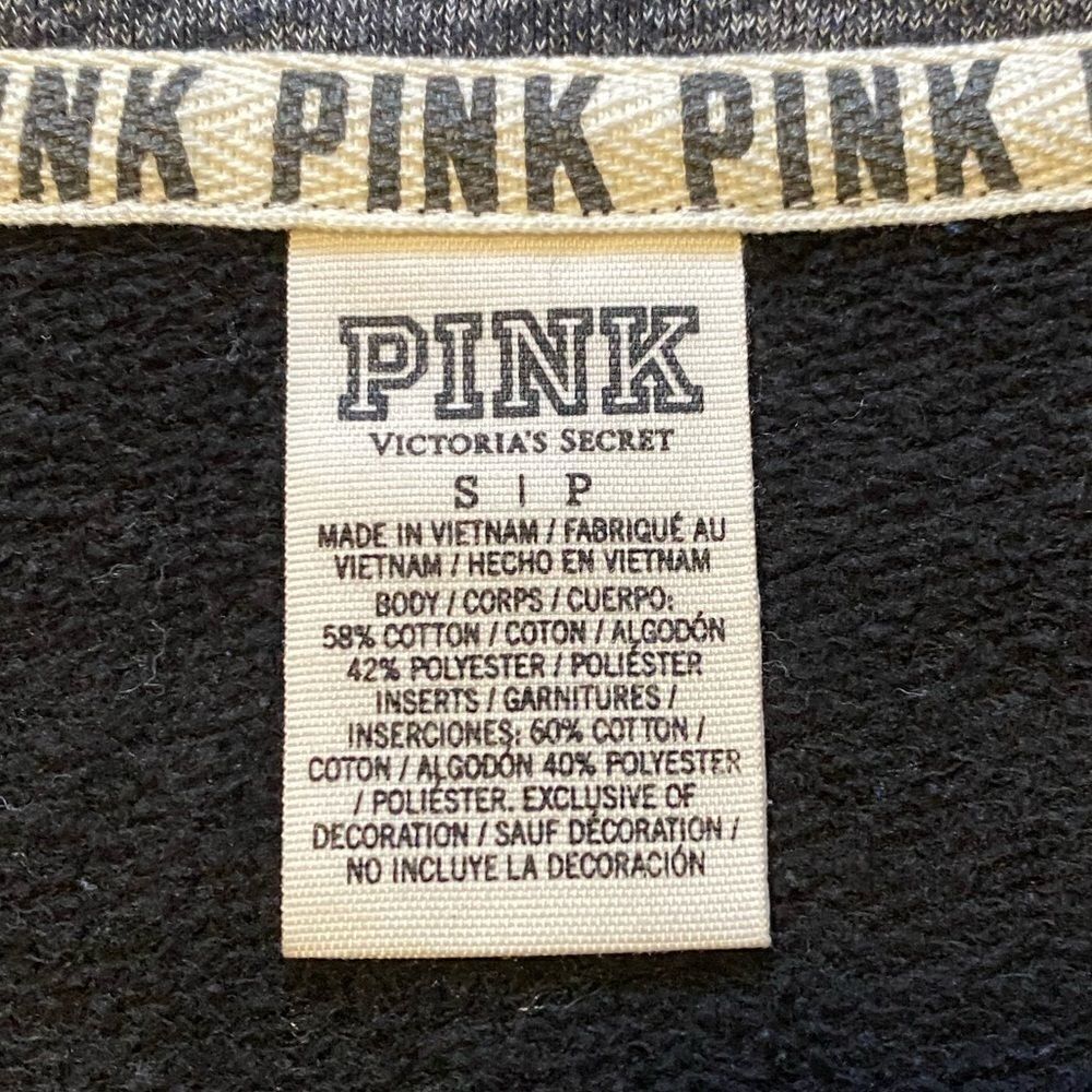 PINK 3/4 zippered pullover size S - Picture 3 of 3